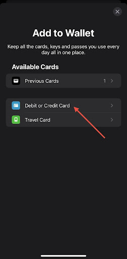 Apple Pay setup step 5